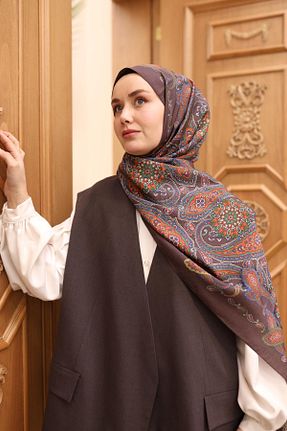 شال قهوه ای زنانه پلی استر Silk Home - کد 924644819