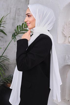 شال سفید زنانه کرپ Golden Rose - کد 924212250