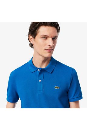 پولوشرت آبی مردانه پنبه ای Lacoste - کد 924197197