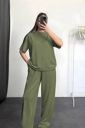 ست گرمکن سبز زنانه پلی استر YAKAMEL - کد 924212898