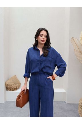 ست بالاتنه و پائین تنه سرمه ای زنانه بافتنی ESRAHELVACI - کد 924214885
