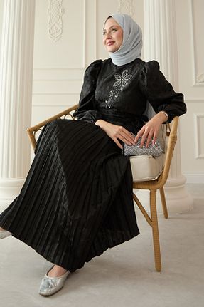 ست بالاتنه و پائین تنه حجاب مشکی رگولار InStyle - کد 924219639