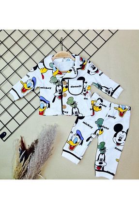ست لباس راحتی سفید بچه گانه طرح حیوانات Sparrow Laurel - کد 693015731
