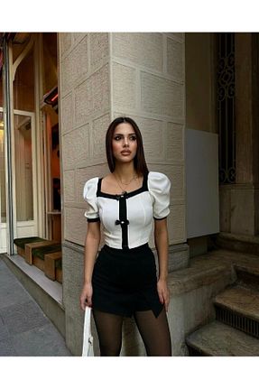 بلوز سفید زنانه ساده MİSTİX İSTANBUL - کد 924226145