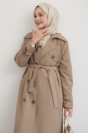 ترنچکت حجاب بژ پلی استر InStyle - کد 924224493