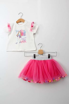 ست بالاتنه و پائین تنه صورتی بچه گانه بافت Çocuksan Baby&Kids Wear - کد 924225551