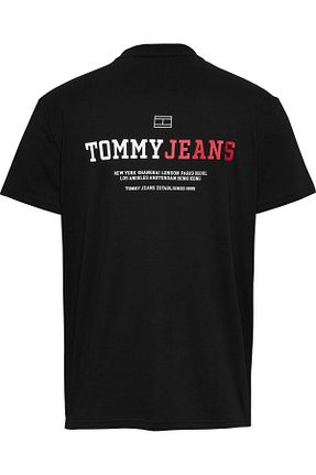 تیشرت مشکی مردانه یقه دوچرخه Tommy Hilfiger - کد 924225399