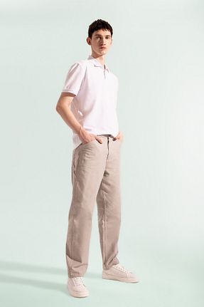 شلوار خاکی مردانه کتان Defacto - کد 816628726