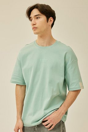 تیشرت سبز مردانه یقه دوچرخه Defacto - کد 796294356