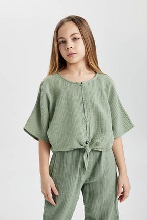 بلوز سبز بچه گانه ساده Defacto - کد 802800424