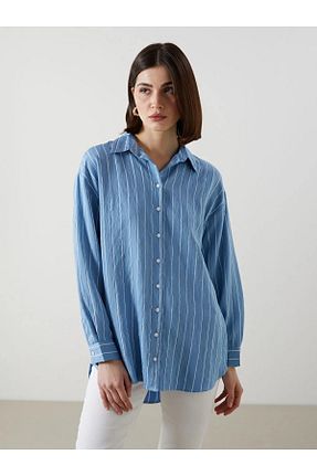 تونیک آبی زنانه بافتنی LC Waikiki - کد 924263817