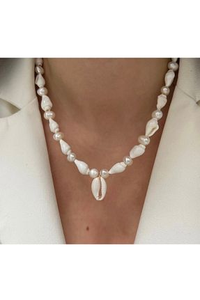 گردنبند مروارید سفید مروارید فرهنگی ARONA - کد 924262343