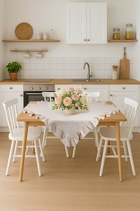 رومیزی بژ پنبه ای cotton maison - کد 135008377