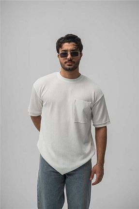 تیشرت سفید مردانه گشاد OUTFİT MAN - کد 924265714