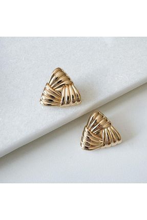 گوشواره استیل (فولاد) طلائی زنانه استیل (فولاد) VenüsDesign - کد 802136526
