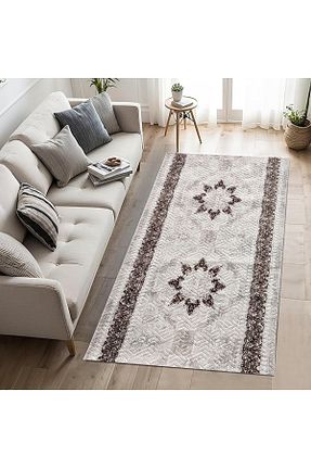 کناره قهوه ای پلی استر trivago halı - کد 924271052