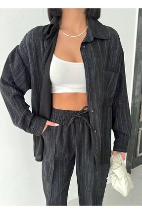ست بالاتنه و پائین تنه مشکی زنانه بافتنی sencicollection - کد 924273353