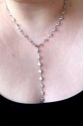 گردنبند استیل ( فولاد ) طوسی زنانه رودیوم AurorAccessory - کد 923845847