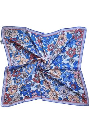 روسری آبی پنبه پلی استر HİRA ESARP - کد 924281516