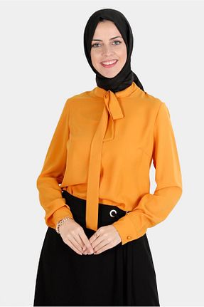 بلوز حجاب زرد زنانه رگولار Alvina - کد 808283721