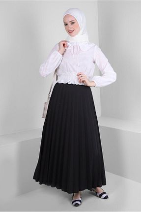 بلوز حجاب سفید زنانه پنبه ای Alvina - کد 799581102