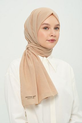 شال بژ زنانه پنبه پلی استر Madame Polo - کد 923449619