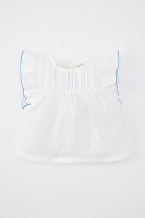 پیراهن سفید بچه گانه رگولار Defacto - کد 808485475