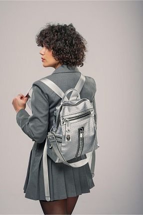 کوله پشتی متالیک زنانه سایز متوسط ÇÇS - کد 924295101