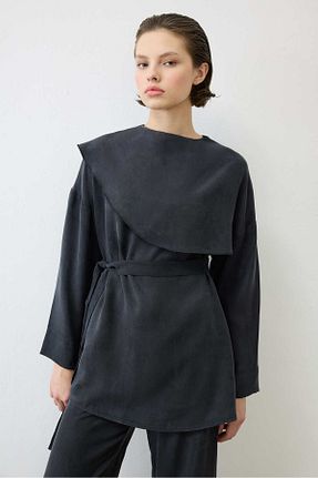 ست بالاتنه و پائین تنه حجاب مشکی زنانه رگولار TERZİ DÜKKANI - کد 920765309