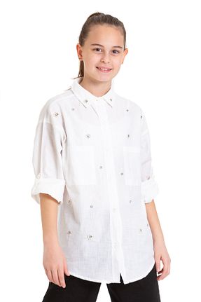 پیراهن سفید بچه گانه Relaxed Pi Pengai - کد 924771813