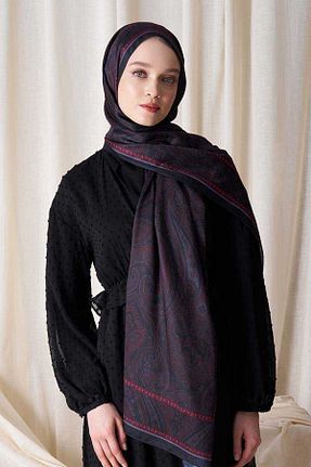 شال زرشکی زنانه پنبه ای Madame Polo - کد 924315862