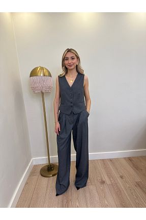 ست بالاتنه و پائین تنه طوسی زنانه بافتنی Lauren Butik - کد 924317649