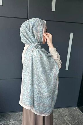 شال سبز زنانه پنبه ای Madame Polo - کد 924315503