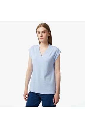 تیشرت آبی زنانه رگولار Lacoste - کد 924319383