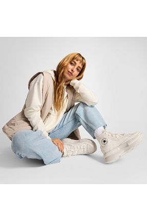 کفش اسنیکر سفید زنانه بند دار Converse - کد 902031141
