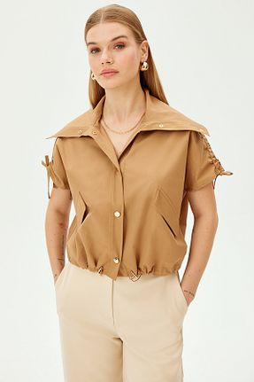 پیراهن بژ زنانه رگولار Allyco - کد 924210543