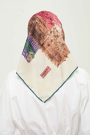 روسری رنگی پلی استر Madame Polo - کد 924344988