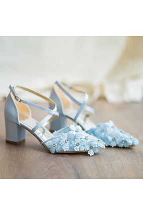 کفش مجلسی آبی زنانه پاشنه ضخیم EYLÜL SHOES 35 - کد 924341096