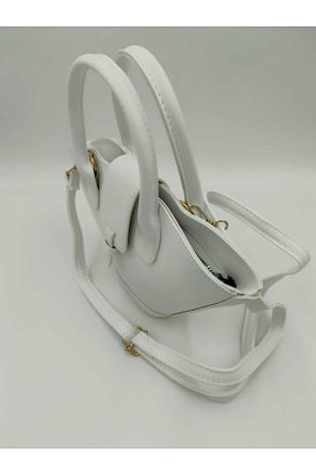 کیف دوشی سفید زنانه چرم مصنوعی kemsubag - کد 924344531