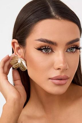 گوشواره جواهر طلائی مروارید New Obsessions - کد 847775400