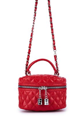 کیف دوشی قرمز زنانه چرم مصنوعی minebag - کد 892922780