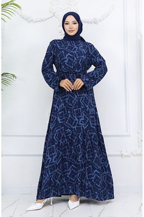 لباس حجاب سرمه ای Relaxed sefamerve - کد 924354085