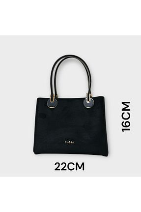 کیف دوشی مشکی زنانه چرم مصنوعی Tuğba - کد 924360309