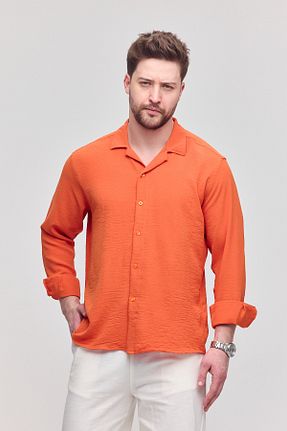 پیراهن نارنجی مردانه اورسایز Gray Clothing - کد 859374155