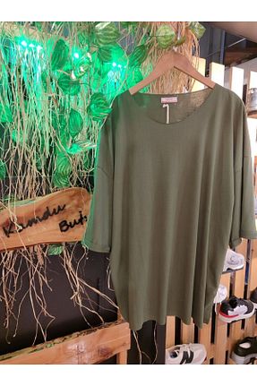تیشرت خاکی مردانه گشاد Butik - کد 924384918