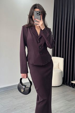 ست بالاتنه و پائین تنه زرشکی زنانه بافتنی My Blog - کد 924388324