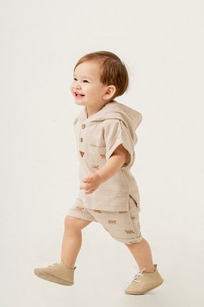 ست نوزادی بژ بچه گانه پنبه ای JNF kids - کد 924819220