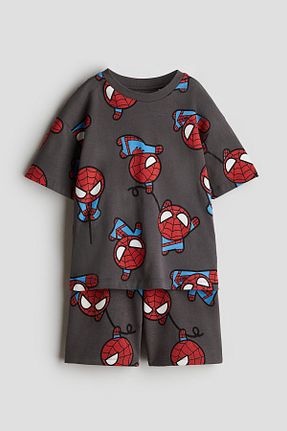 ست بالاتنه و پائین تنه طوسی بچه گانه پنبه ای H&M - کد 925038964