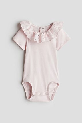 بادی صورتی بچه گانه پنبه ای H&M - کد 924395774