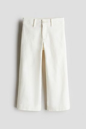 شلوار جین سفید بچه گانه پاچه گشاد H&M - کد 925002140